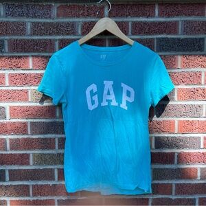 GAP Teal Blue Graphic Short Sleeve Tee Shirt Top